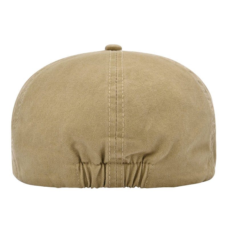 VOBOOM Cotton Washing Flat Cap Cabbie Hat Gatsby Ivy Irish Hunting Newsboy (Khaki) - Image 4